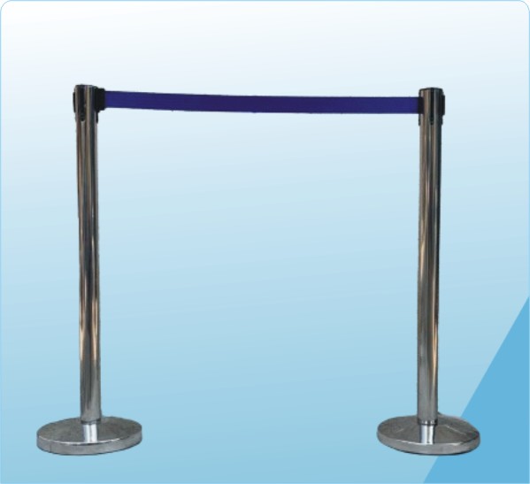 Ball head Queue Barrier with  Velvet Rope