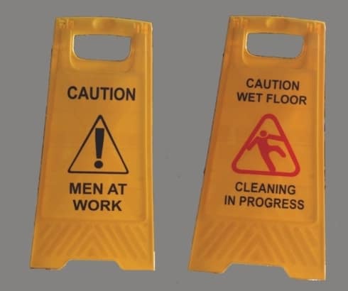 Wet Floor Stand caution board